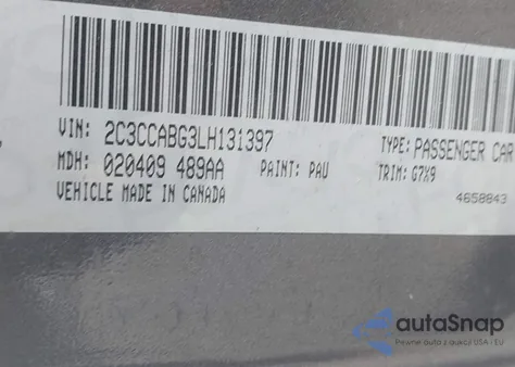 2020 Chrysler 300 300S from USA, damaged, VIN 2C3CCABG3LH131397